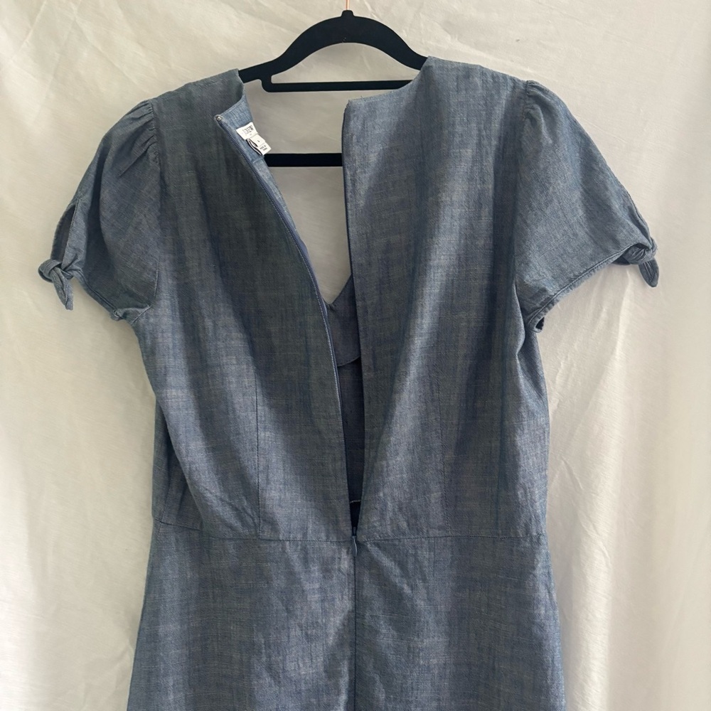 J. Crew Light Denim V-Neck Dress, Size 4 - Picture 9 of 11